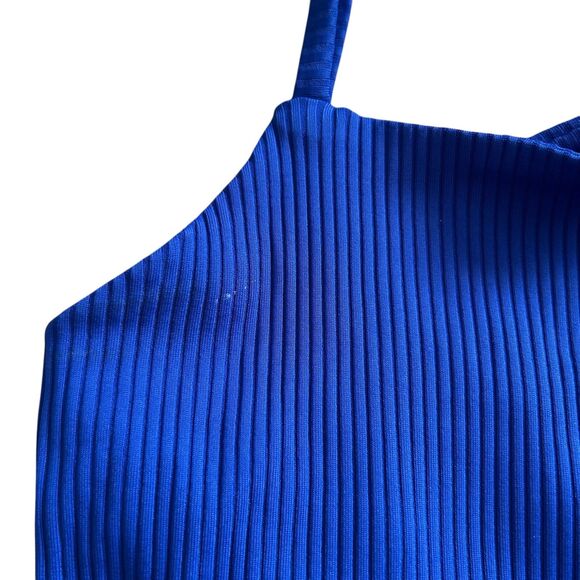 Carbon38 Ribbed Cami Bra Blue - Picture 7 of 10